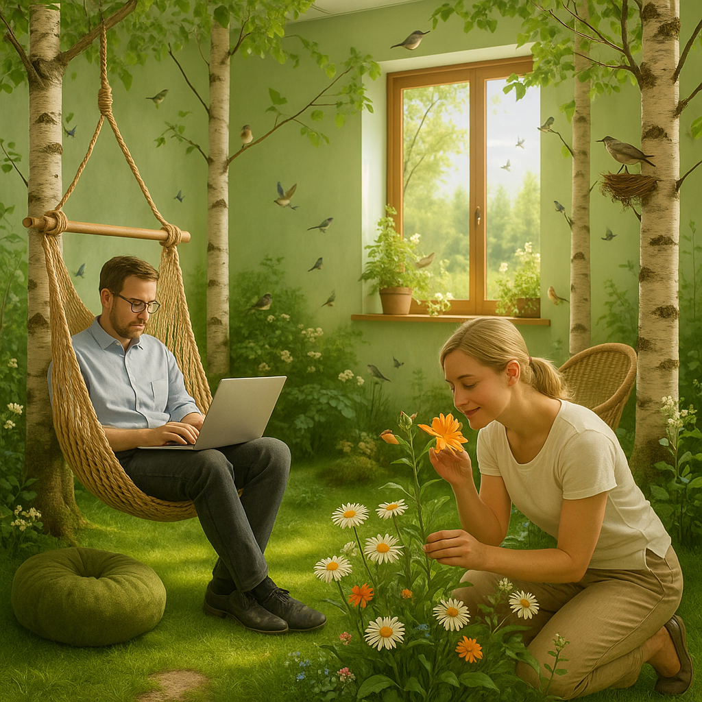 Nature themed sensory recovery room